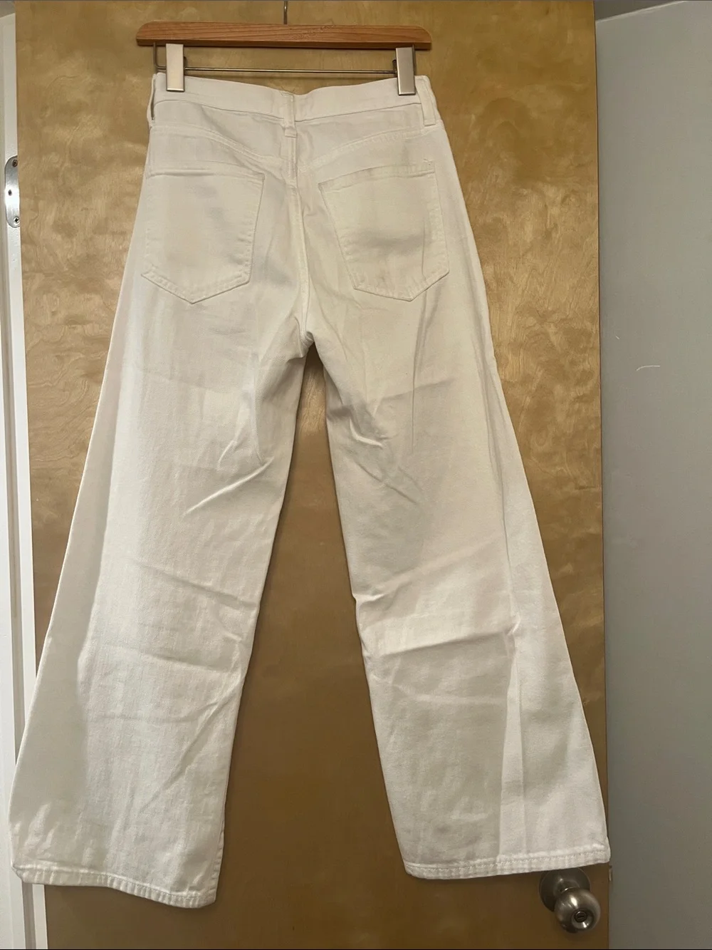 Banana Republic White Wide-Leg Flare Jeans